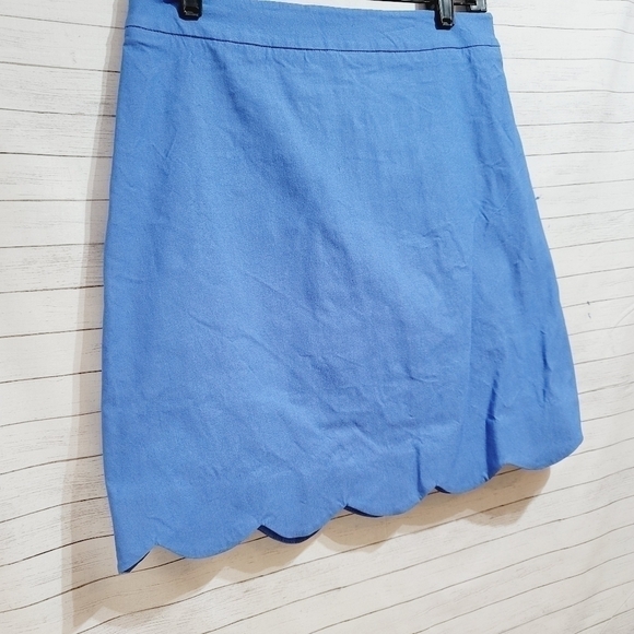 J.McLaughlin Scallop Hem Skirt, in Vista Blue, sz 8 - Picture 3 of 6